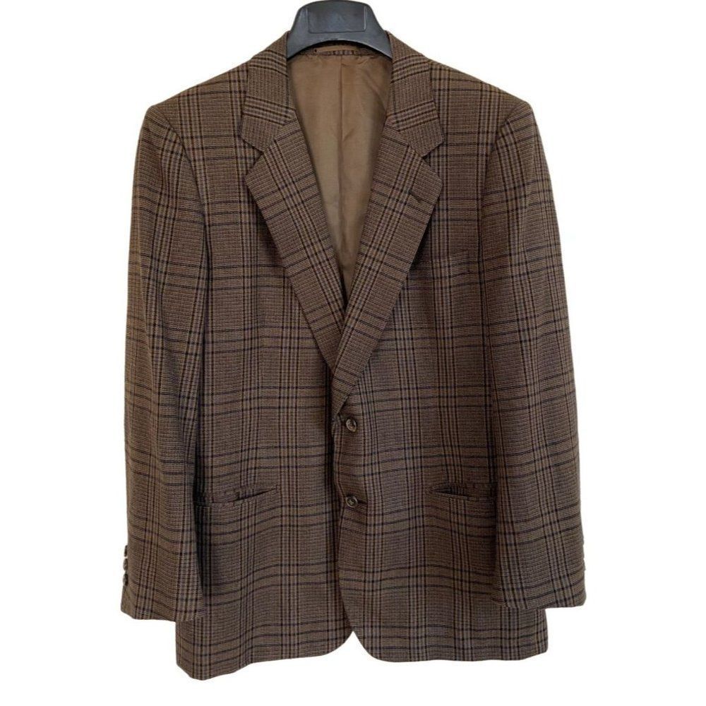 Amen Wardy Plaid Dark Academia 100% Wool Blazer XL Harry Potter Hogwarts